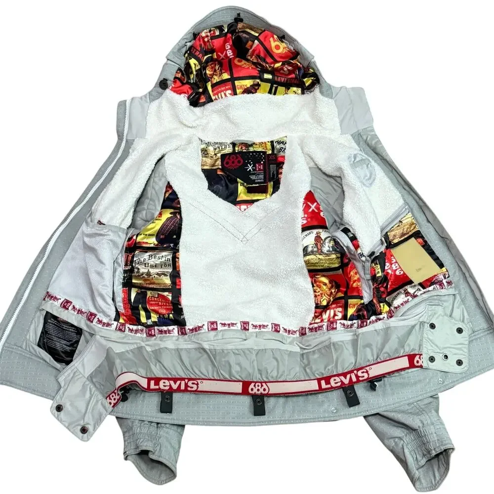 Levi’s 686 Women’s Snowboard Jacket Ski Winter Gray Size Xsmall